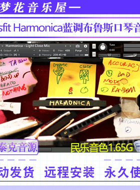 蓝调布鲁斯口琴音色库-8DIO Misfit Harmonica trument康泰克音源