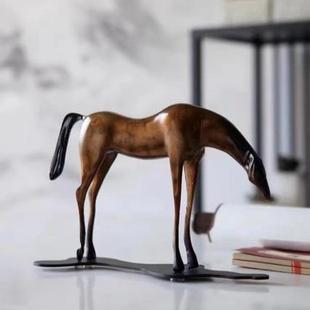宋式美学千里马摆件客厅书房玄关茶室创意书房电视柜样板间饰品