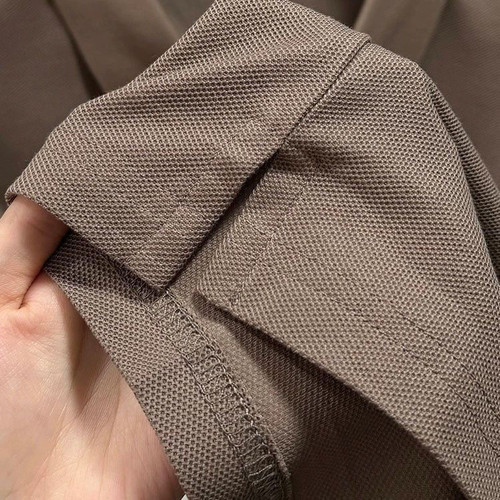 下摆开叉～高端刺绣短袖t恤男2025夏季透气休闲带领大码polo衫