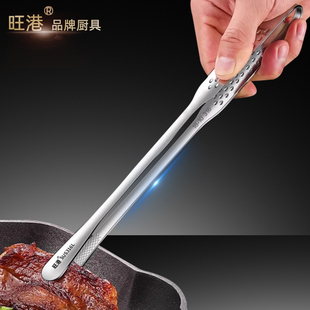 316L烤肉夹子厨房加长防烫食品夹煎牛排专用夹家用烧烤食物夹 韩式