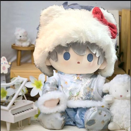 棉花娃娃40cm坐姿拜年服