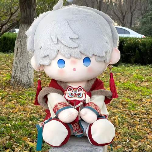 棉花娃娃40cm坐姿可爱娃衣拜年服