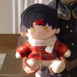 棉花娃娃40cm坐姿娃衣新年拜年服40厘米衣服过年可爱娃衣秋冬套装