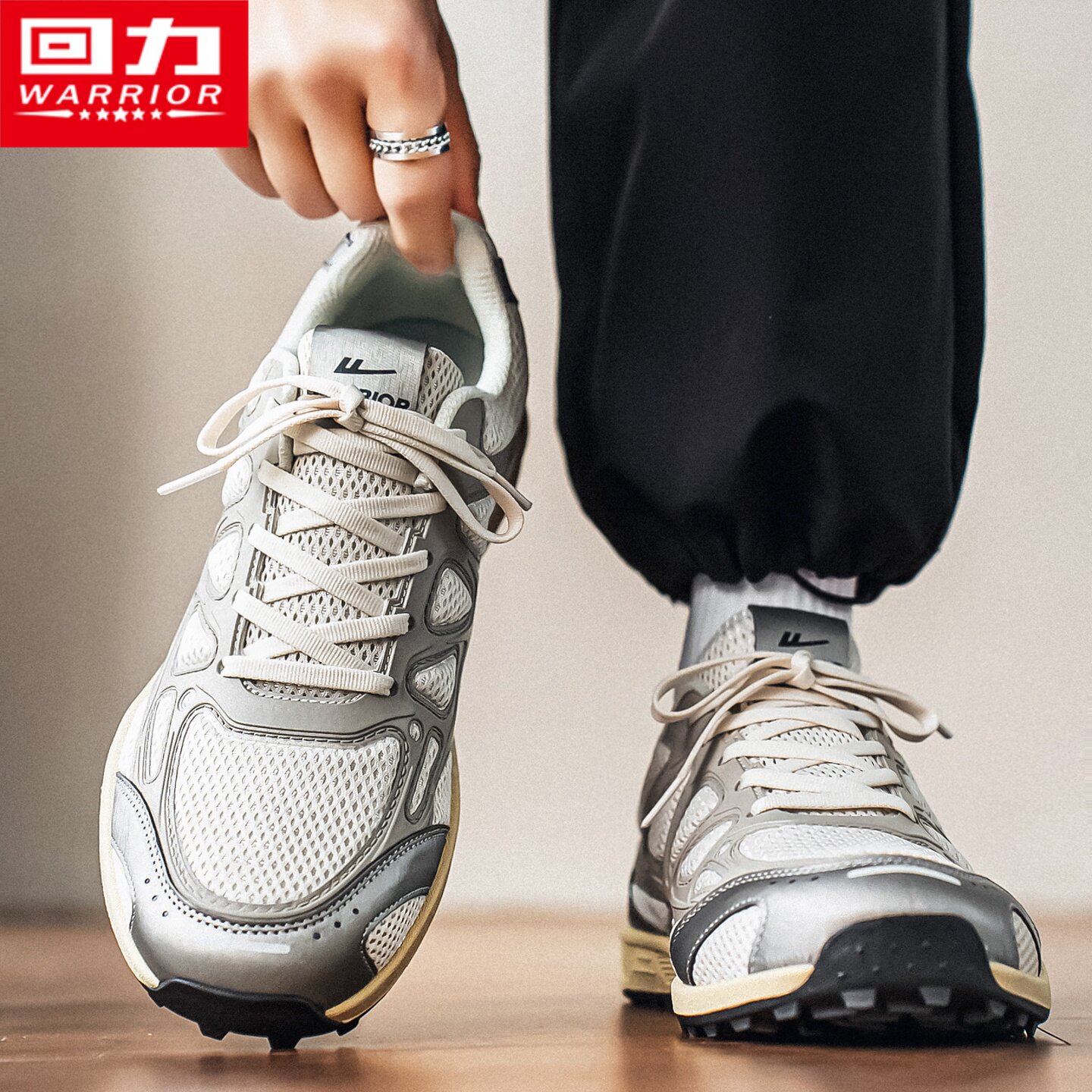 回力男鞋夏季透气网面轻便跑步缓震运动休闲打球德训板鞋复古潮鞋