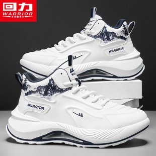 皮面学生运动百搭跑步小白厚底减震潮鞋 冬季 2025新款 回力老爹男鞋