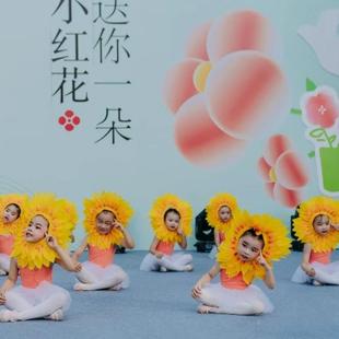 可爱向日葵舞蹈道具六一儿童节花朵头套太阳花帽子演出表演头饰