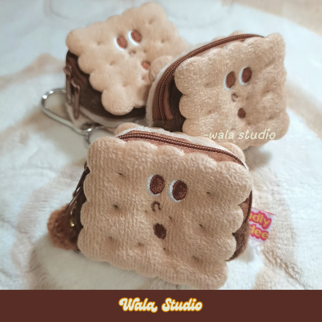 耳机收纳包新款小众饼干小零钱包