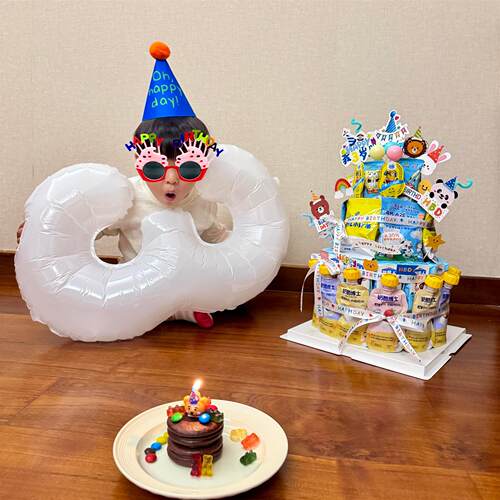 【Happy Birthday】手绘涂鸦儿童生日帽数字气球生日场景布置装饰