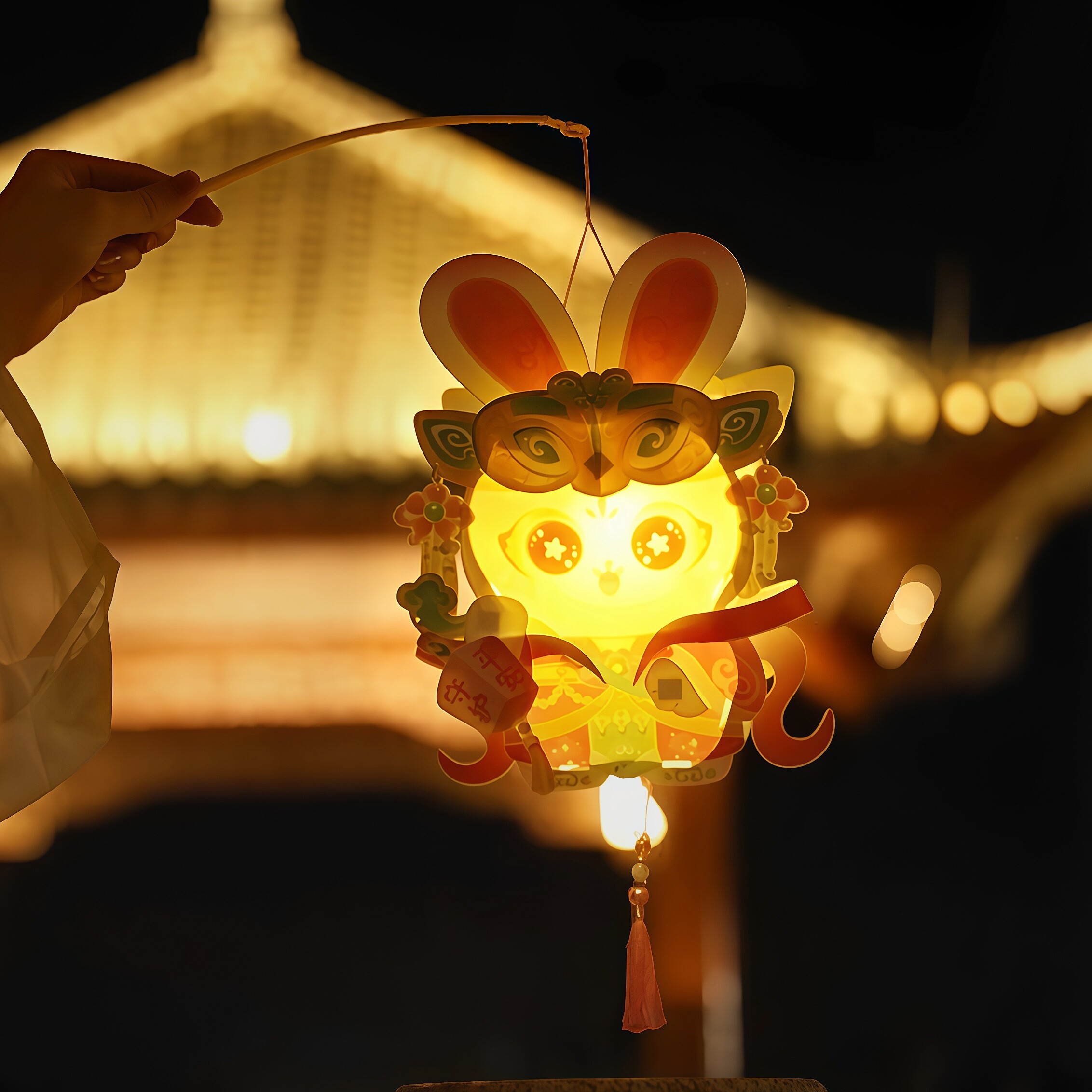 小灯笼中秋节兔子灯笼diy新中式