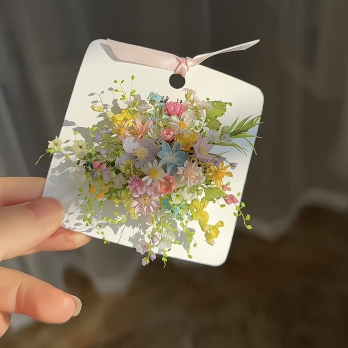多彩精致指环永生花戒指diy材料
