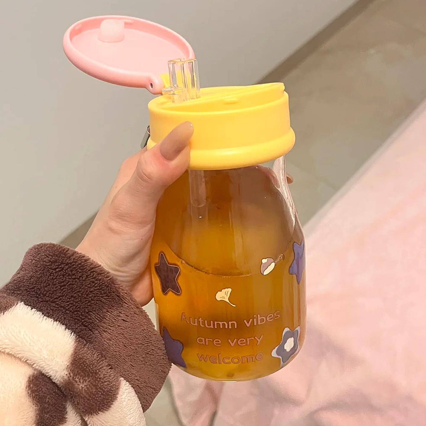 学生便携杯杯子玻璃杯高硼硅耐高