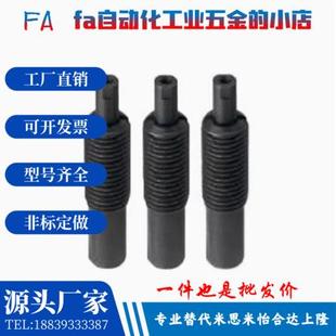 30弹顶锁紧柱销 前端螺纹重载型弹簧柱塞PJHTP12