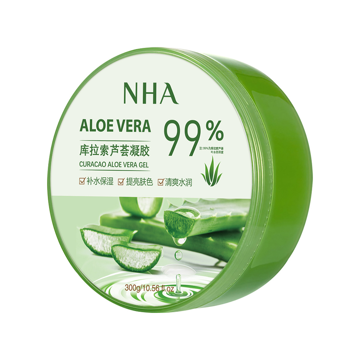 NHA库拉索芦荟凝胶300g芦荟凝胶柔嫩细滑肌肤清爽水润不油腻
