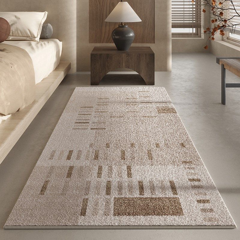 卧室床边地毯客厅日式侘寂风地垫房间耐脏阳台飘窗垫子防滑床边毯