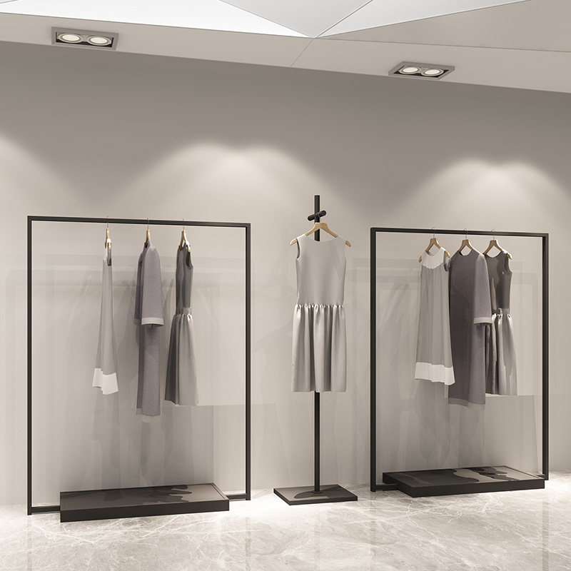 力洲简约服装架服装店衣架专用展示架女装店货架铁艺陈列架落地式
