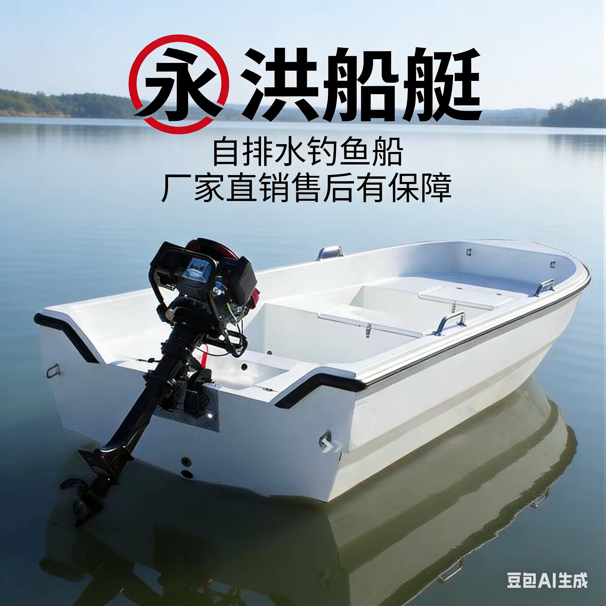 船艇自排水钓鱼船海钓船充锋艇保洁船环保船路亚艇