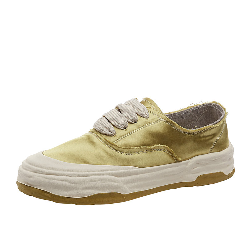 NUAU HOUSE  POPULAR RECOMMENDATION SATIN BOARD SHOES WOMENS THIN BREATHABLE 2024 NEW SPORTS SHALLOW LITTLE WHITE SHOES INS