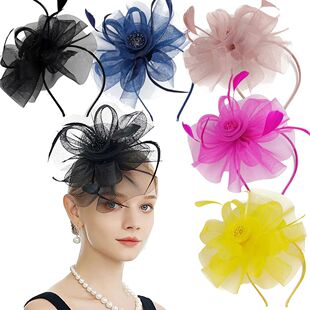 Women Fascinator Hat Cocktail Wedding Party Church Headpiece