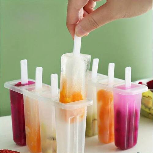 Popsicle Mold Set, DIY Reusable Maker for Yogurt Fruit Snack