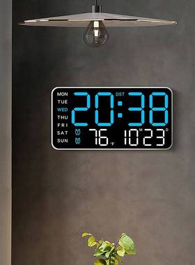 LED Screen Digital Wall Clocks 12/24H Table Clock with Adjus