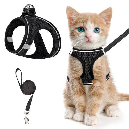 Cat Harness and Leash for Walking, Escape Proof, Adjustable