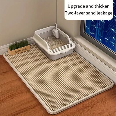 Large Size 1Pc Cat Litter Mat Advanced Honeycomb Double  Wat