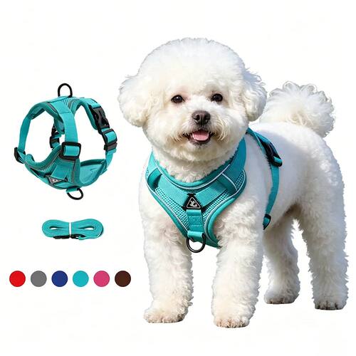 No Pull Dog Harness and Leash Set Adjustable Pet Harness Ves