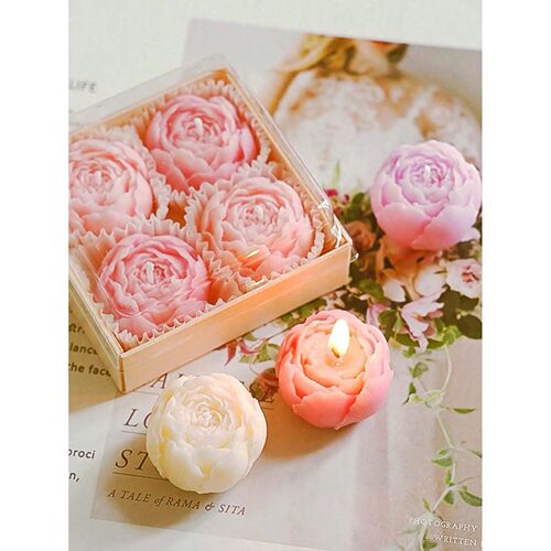4pcs/Set Hand Made Rose Fragrance, Scented Candles, Hand Mad