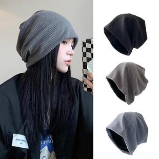 夏天办公室空调防风帽子百搭灰色堆堆帽包头帽防直吹挡风冷帽女款