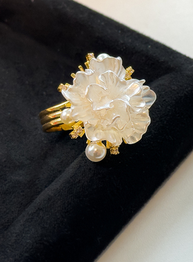 naingirl J3008【繁花似锦】轻奢时尚奢华花朵开口个性戒指