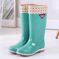 Высокие Дождь обувь женский Водовая обувь Женский дождь сапоги средние популярный водонепроницаемый Обувная кухня нескользящие Конечная обувь работает костюм обувь