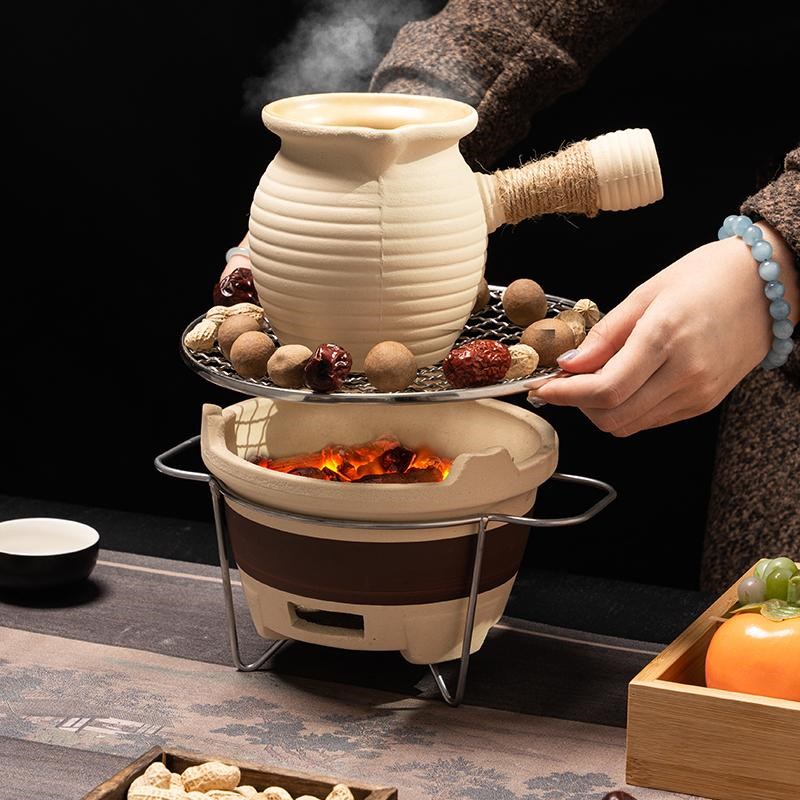 陶似围炉煮茶壶炭火茶炉取暖炭烧茶炉罐罐茶煮茶器炭炉陶瓷户外烧