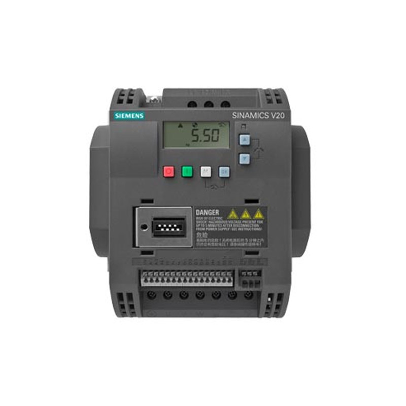 西门子SIEMESN变频器V20三相2.2kW内置BOP 6SL32105BE222UV1