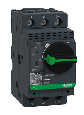 施耐德电气 电动机断路器旋钮控制,整定电流4-6.3A GV2PM10C