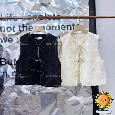 国内代购衣播26年春BDT1MD1316新中式黑色叠穿马甲故事的边角料