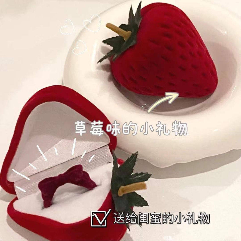 复古植绒蝴蝶结戒指女秋冬甜美可爱时尚个性简约食指戒可调节指环