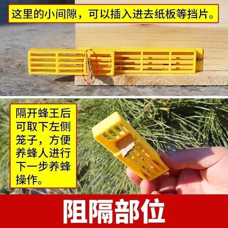 新款多功能自动分蜂器中蜂收王器除雄峰防逃框蜂箱巢门多功能王笼
