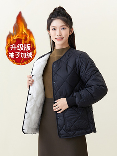 加绒加厚羽绒棉衣医生护士时尚休闲修身大码女士棉服保暖短款棉袄