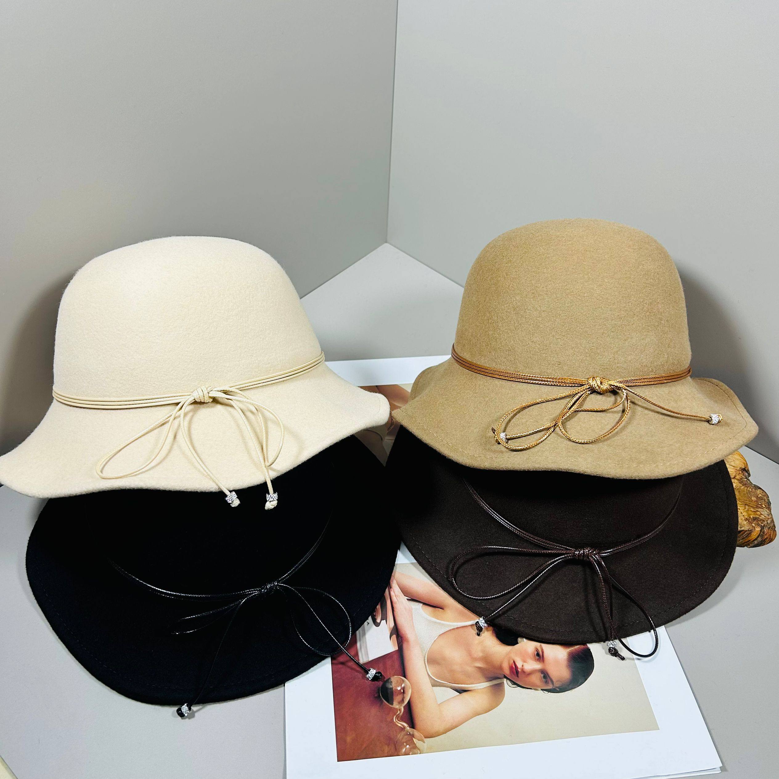 澳洲羊毛绑绳蝴蝶结定型波浪帽檐渔夫帽女秋冬新款大檐盆帽礼帽潮,服饰配件/皮带/帽子/围巾,帽子,淘宝优惠券,粉丝福利购,淘宝优惠卷