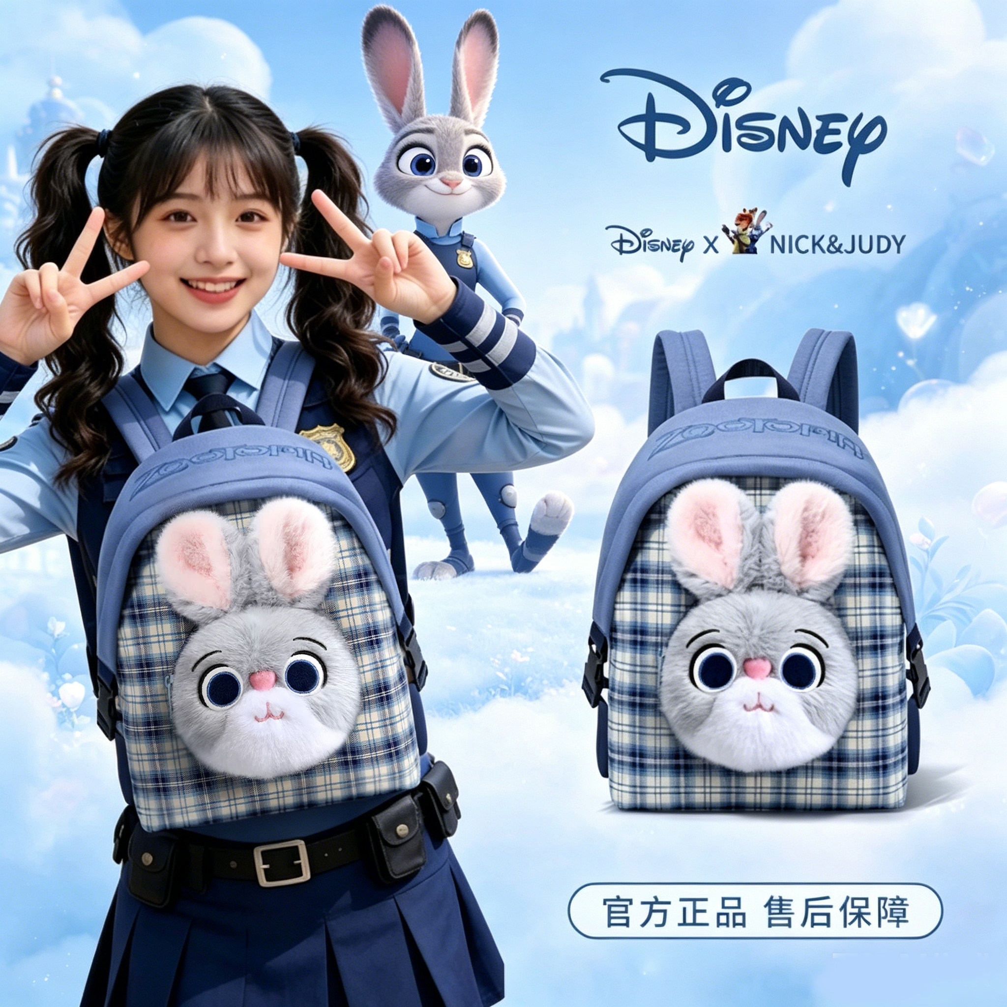 朱迪包包迪士尼书包女孩初中10岁生日礼物高端实用女生警官小学生