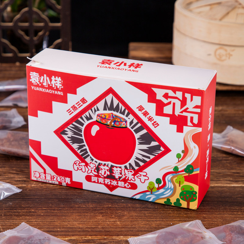 袁小样阿克苏苹果干260g酸甜软糯独立盒装水果干果脯蜜饯