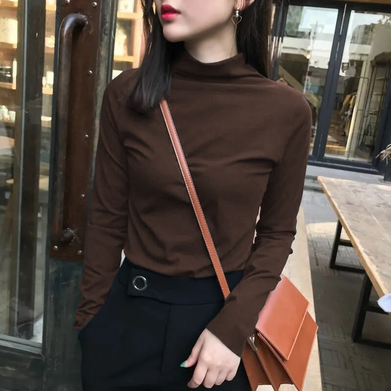 半高领打底衫女内搭修身秋冬季2025年新款德绒大码女上衣长袖t恤,女装/女士精品,T恤,淘宝优惠券,粉丝福利购,淘宝优惠卷