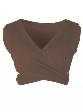 shirts tops crop wrap bodycon fitted slim sexy casual