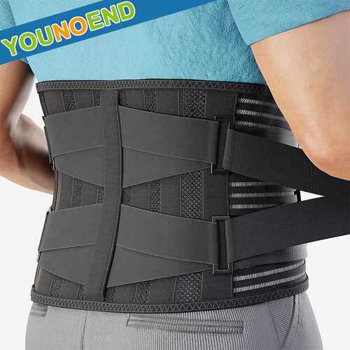 Elstiac Lumbar Back Belt Waist Support Trainer Lumbar Pad wi