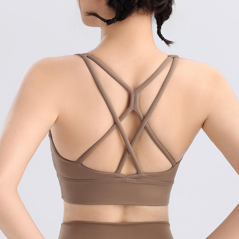 bra straps shockproof vest bra fitness chest spaghetti yoga