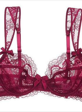 Set Thin Set Transparent Bra Bra Underwear Womens Lace Sexy