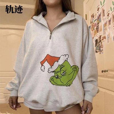Tops Womens Sweater Christmas Jacket Loose Lapel Streetwear