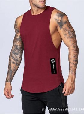 Loose waistcoat vest for men with long right side
