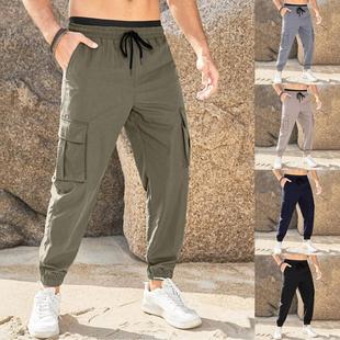 Sweatpants Mens Pants Streetwear Elastic Casual Outdoor