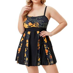 swimsuit size plus black womens style skirt split suspender